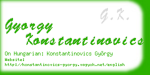 gyorgy konstantinovics business card